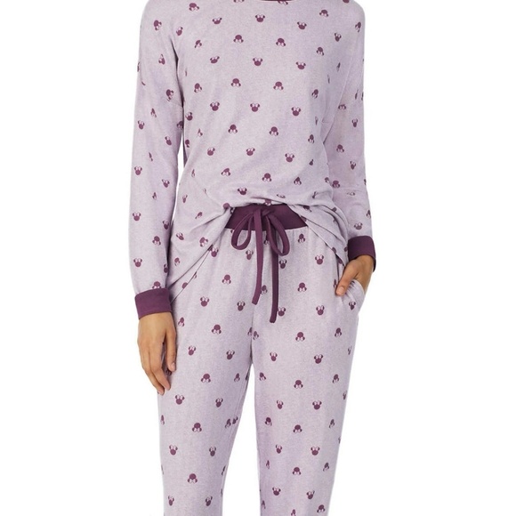 Disney Character Cozy Purple Minnie Mouse Pajama Set - Picture 3 of 16